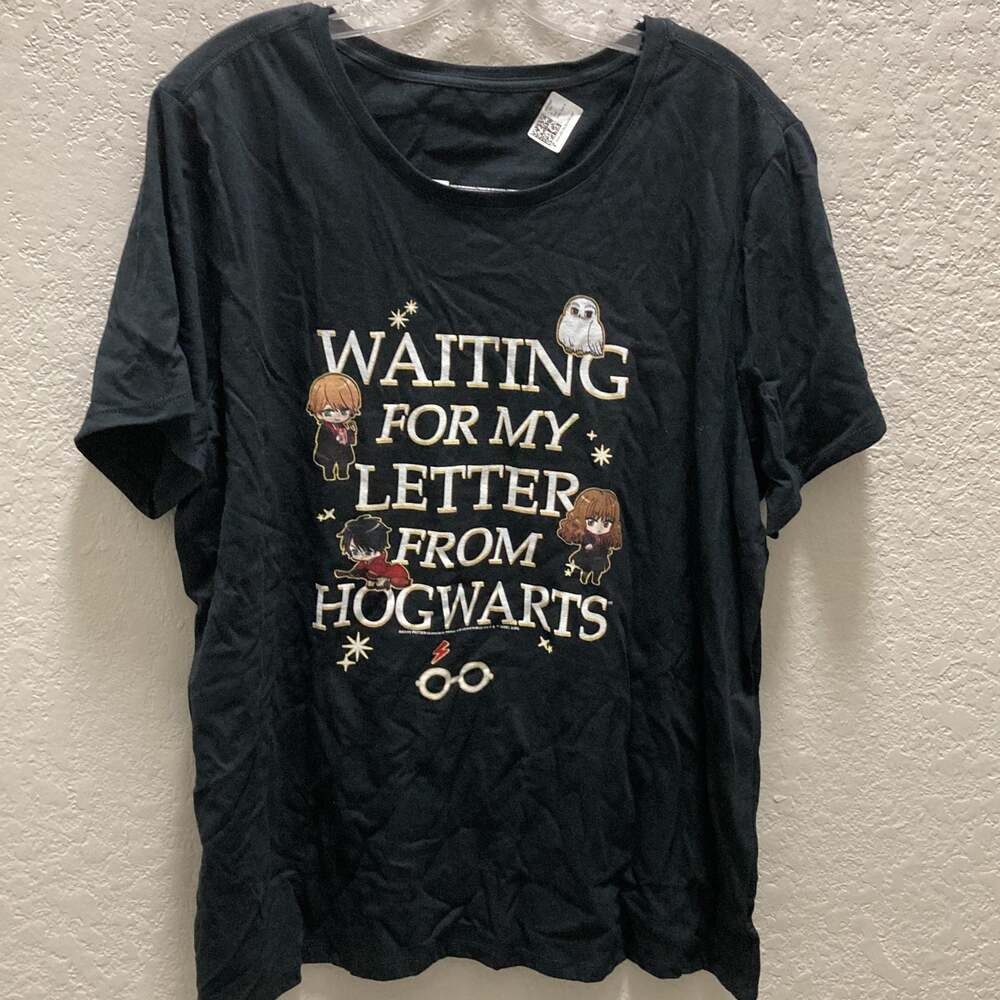 Harry Potter Hogwarts Graphics Black Girls T-shirt  Sz 3X